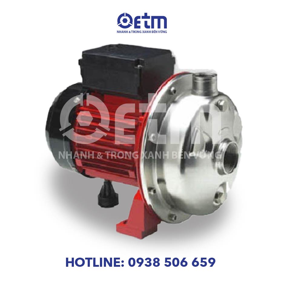 BƠM DÂN DỤNG TRỤC NGANG ĐẦU INOX, THÂN BĂNG GANG SW-60